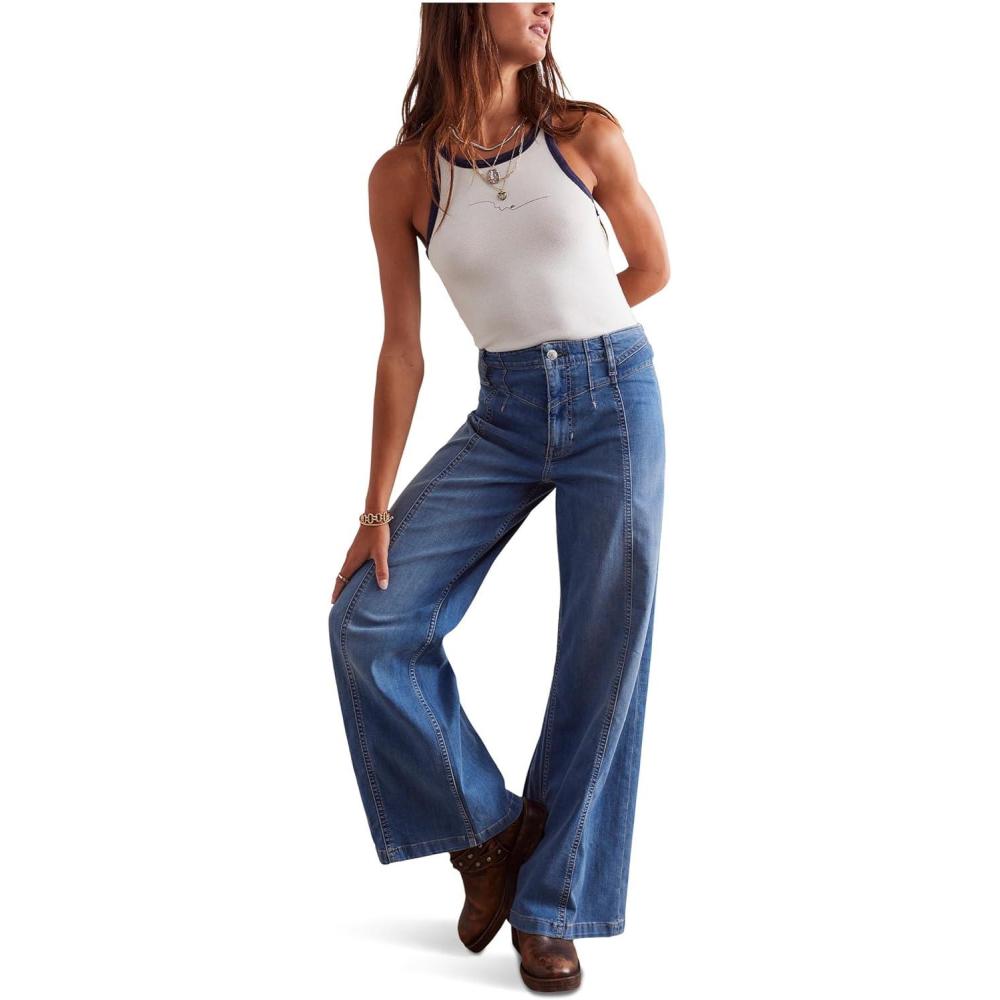image:imageFree People Womens Libre Wide Leg JeansGoodie Goodie