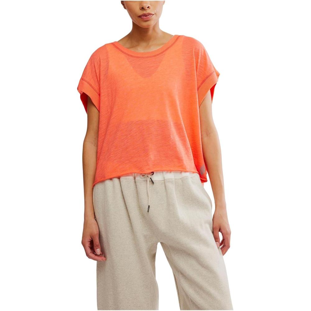 image:imageFree People Womens My Time TeeNeon Coral