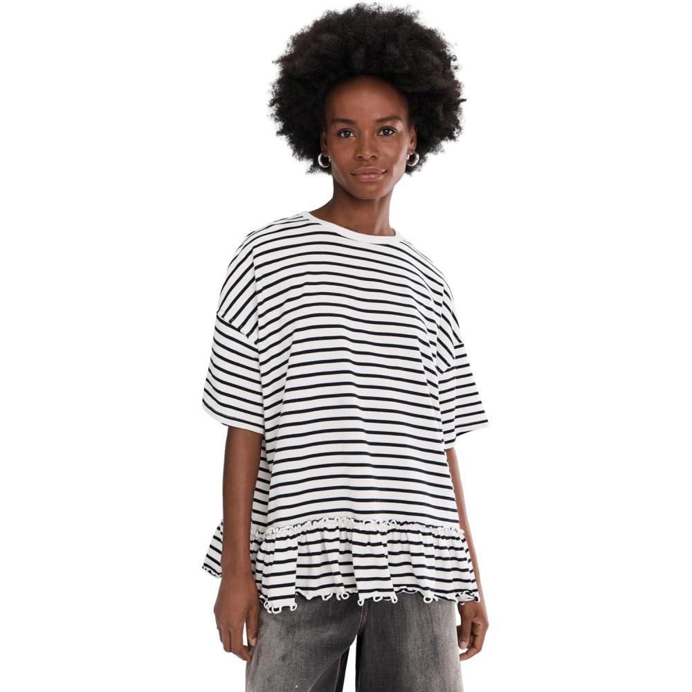 image:imageFree People Womens We The Free The Most Striped TeeBlackWhite Combo