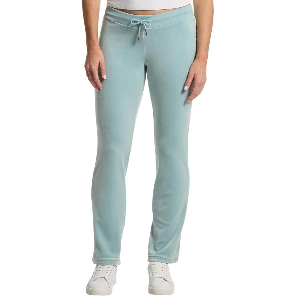 image:imageJuicy Couture Womens Rib Waist Velour Pants with DrawcordPastel Turquoise