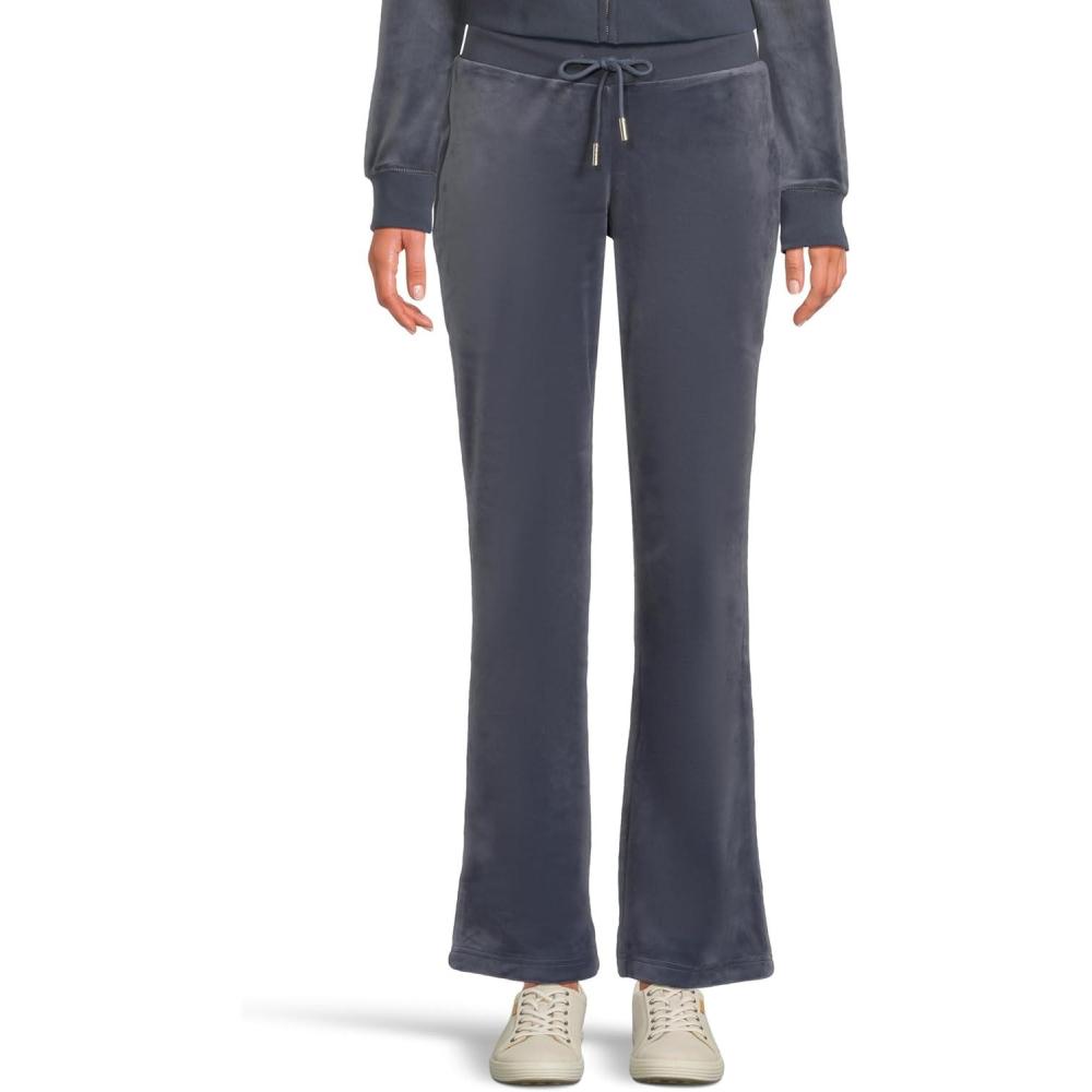 image:imageJuicy Couture Womens Rib Waist Velour Pants with DrawcordVintage Indigo