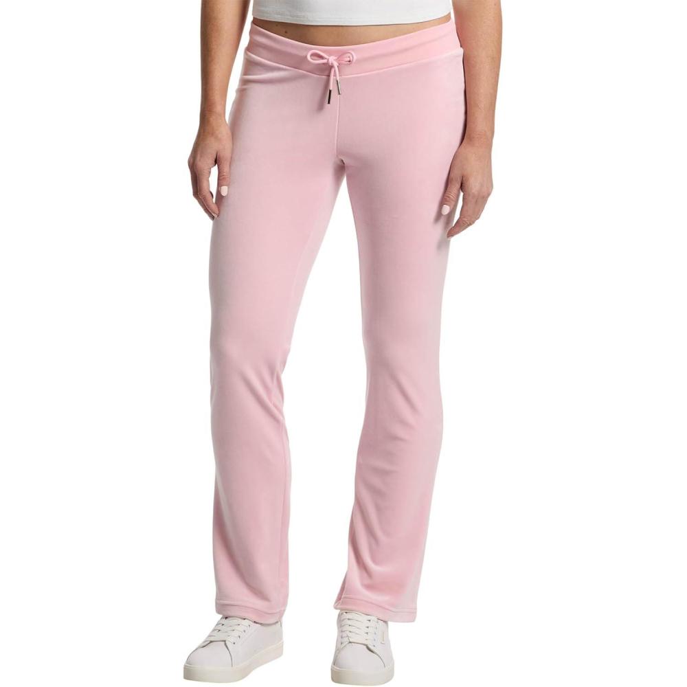 image:imageJuicy Couture Womens Rib Waist Velour Pants with DrawcordWhisper Pink