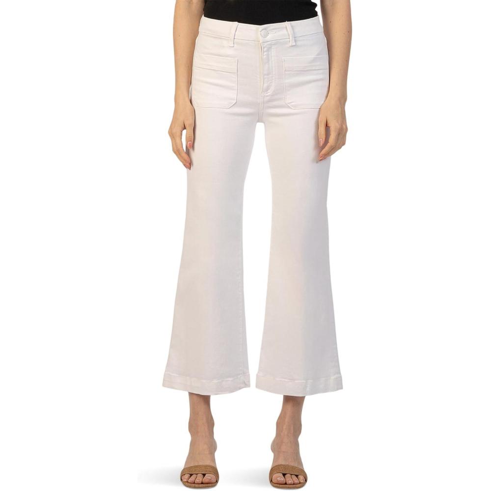 image:imageKUT from the Kloth Womens Meg High Rise Wide Leg with Patch PacketsOptic White