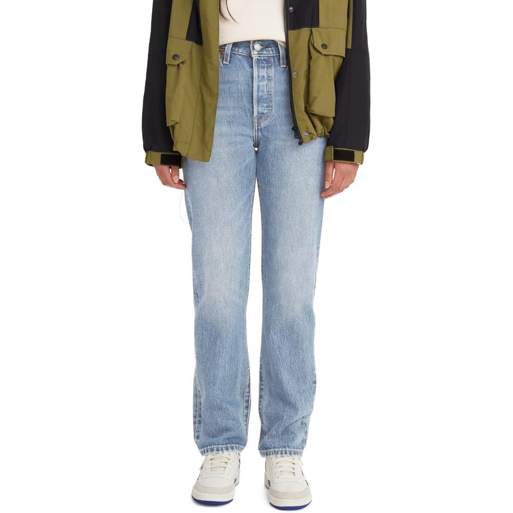 image:imageLevis Womens Premium 501 Original Fit JeansMedium Indigo Worn in