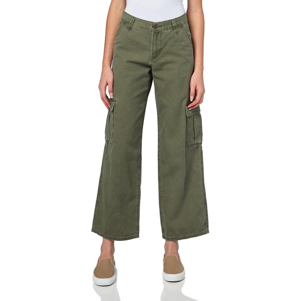 image:imageLevis Womens Superlow Loose Cargo PantsNew Ivy Green Pigment