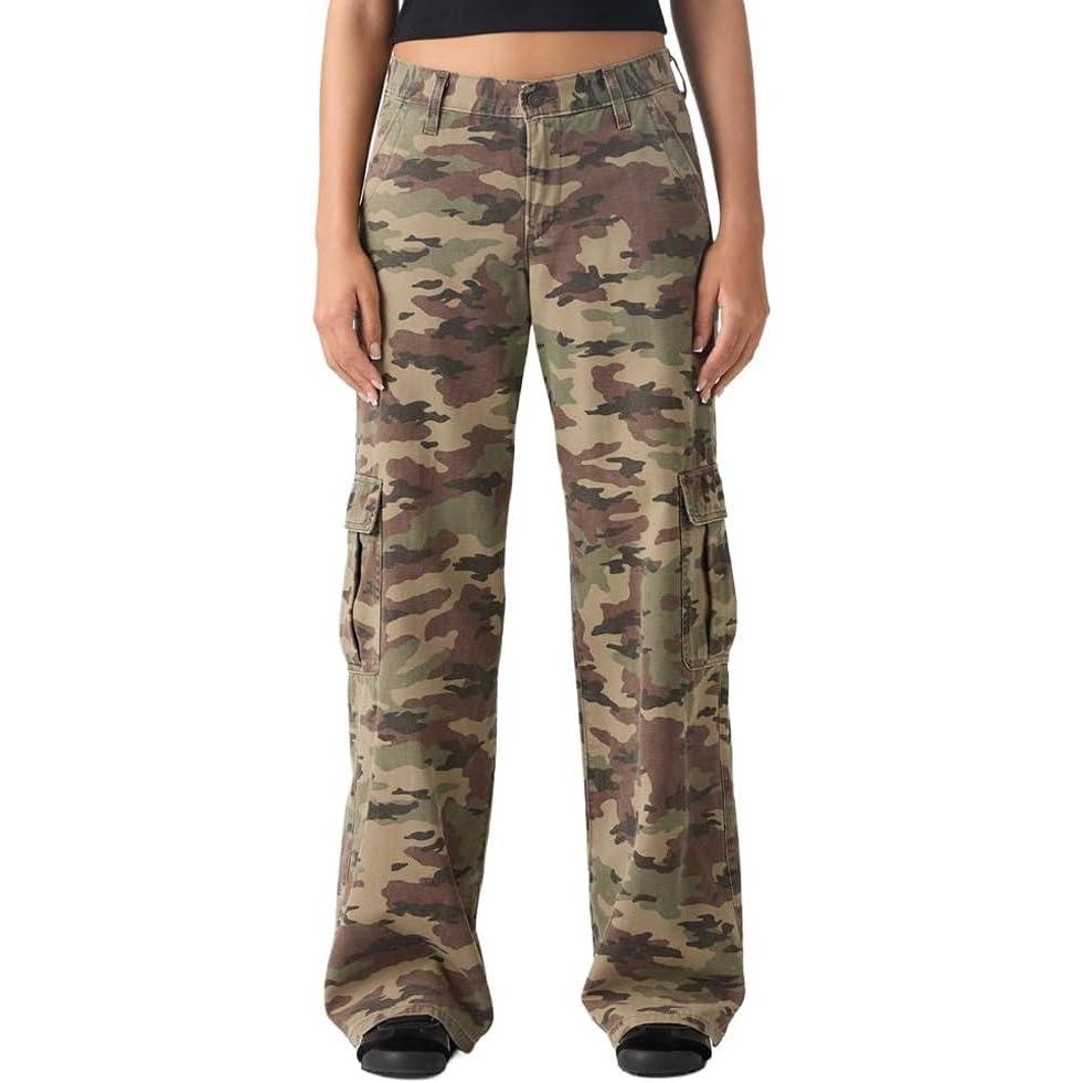 image:imageLevis Womens Superlow Loose Cargo PantsNew Waller Camo Covert Nonstretch