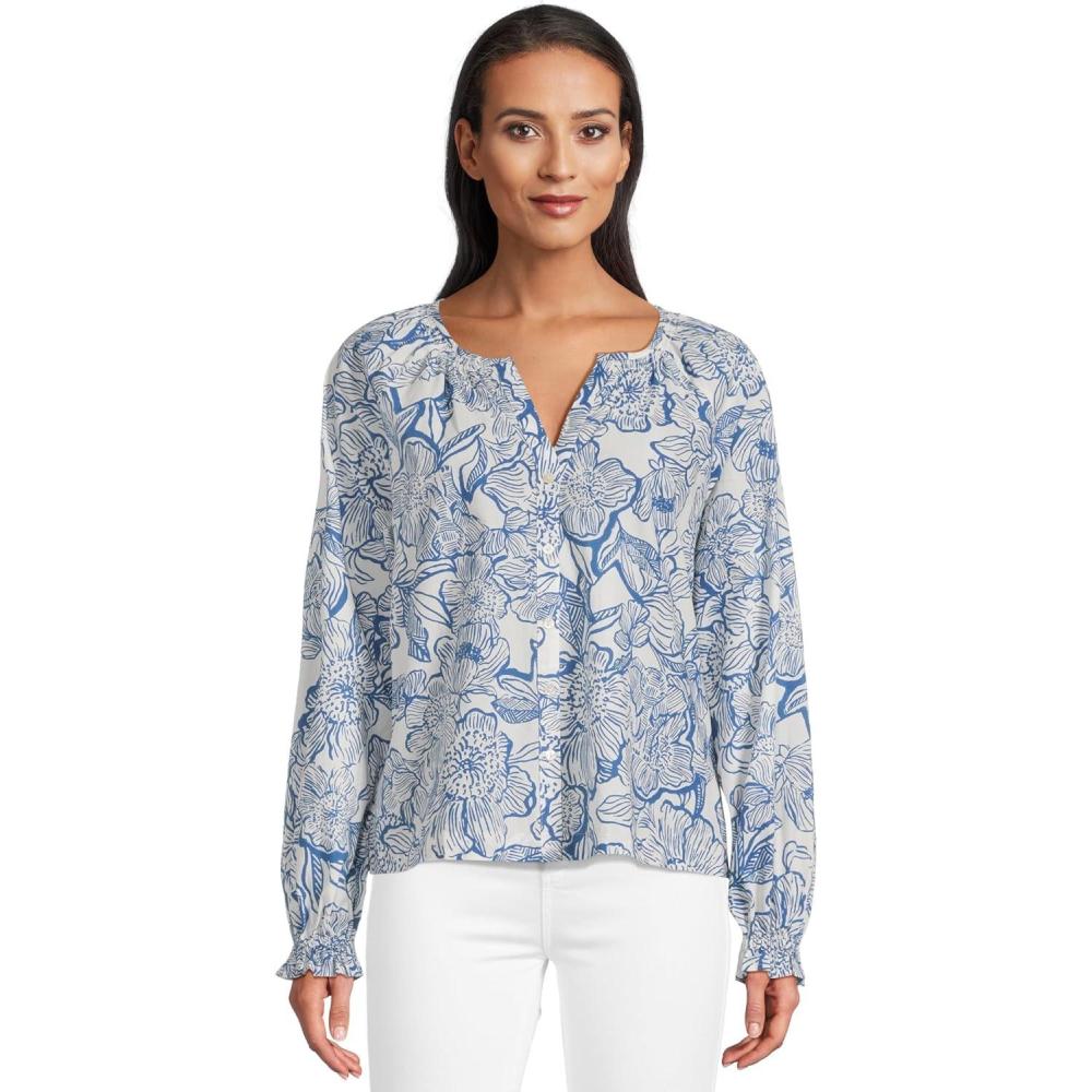 image:imageLilly Pulitzer Womens Aldina TopCoconut Unforgettable