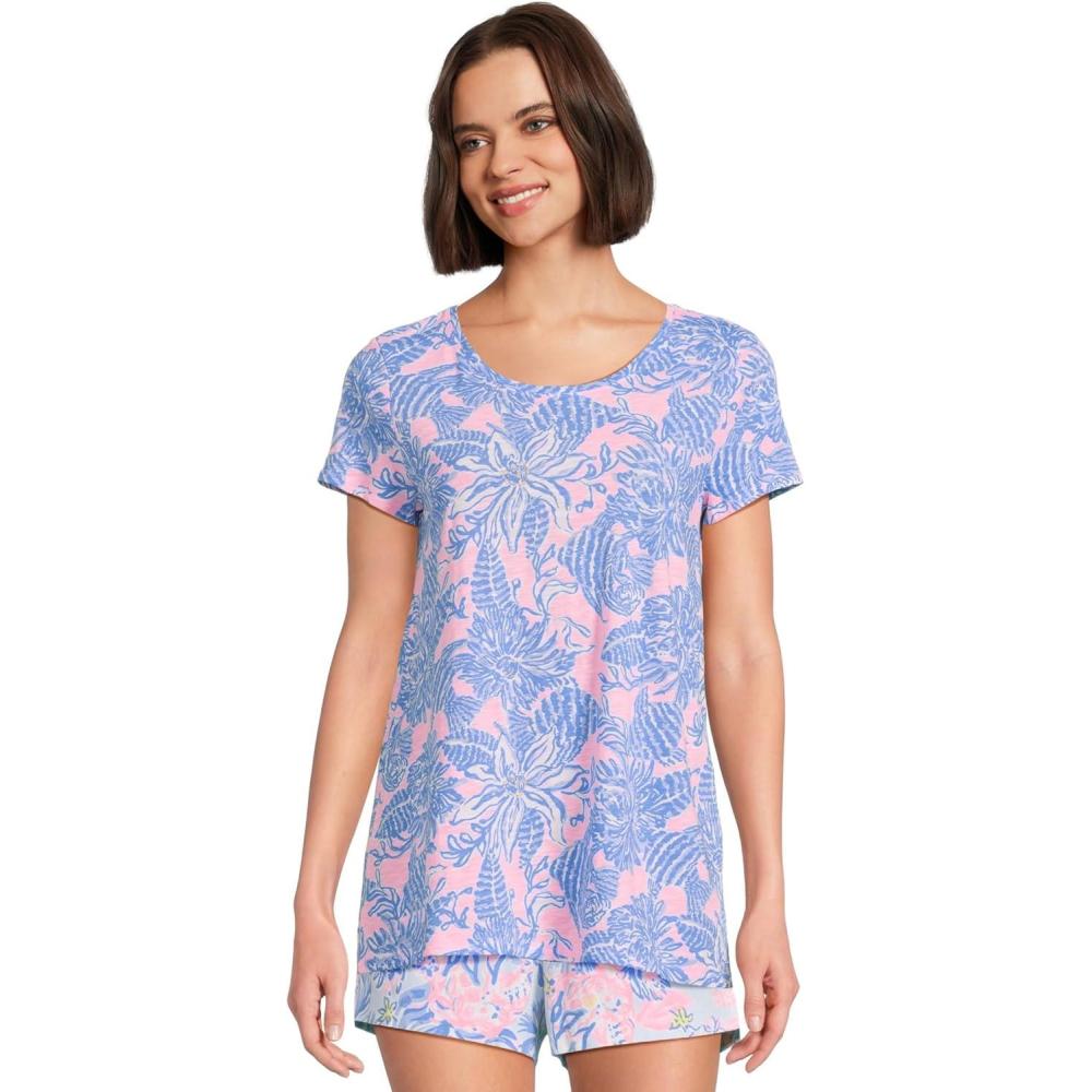 image:imageLilly Pulitzer Womens Etta Scoop NeckConch Shell Pink Up Scale