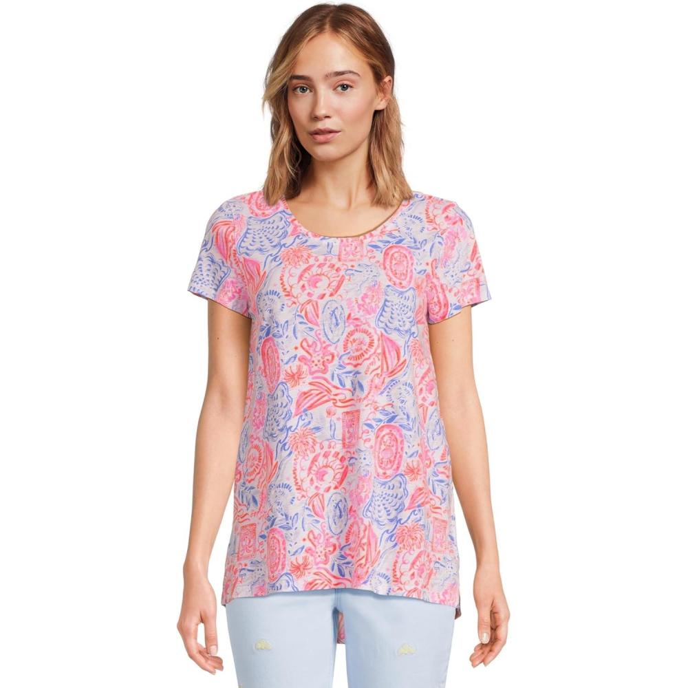 image:imageLilly Pulitzer Womens Etta Scoop NeckResort White Lil Sun Sea Sand