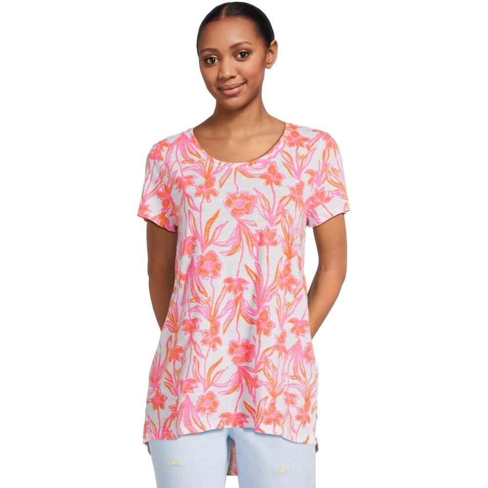 image:imageLilly Pulitzer Womens Etta Scoop NeckResort White Lovely Long Stems