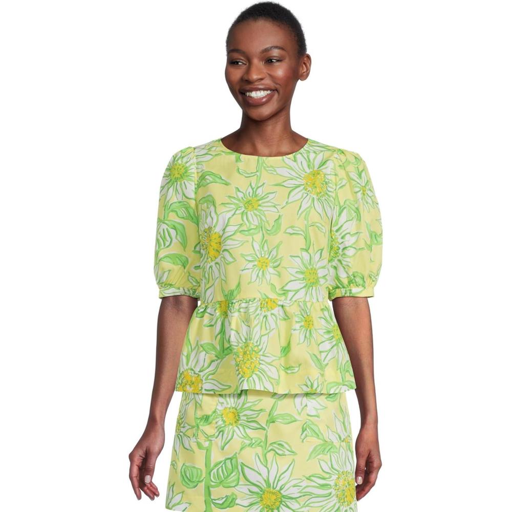 image:imageLilly Pulitzer Womens Hisli Short Sleeve TopLimoncello Sunbelievable