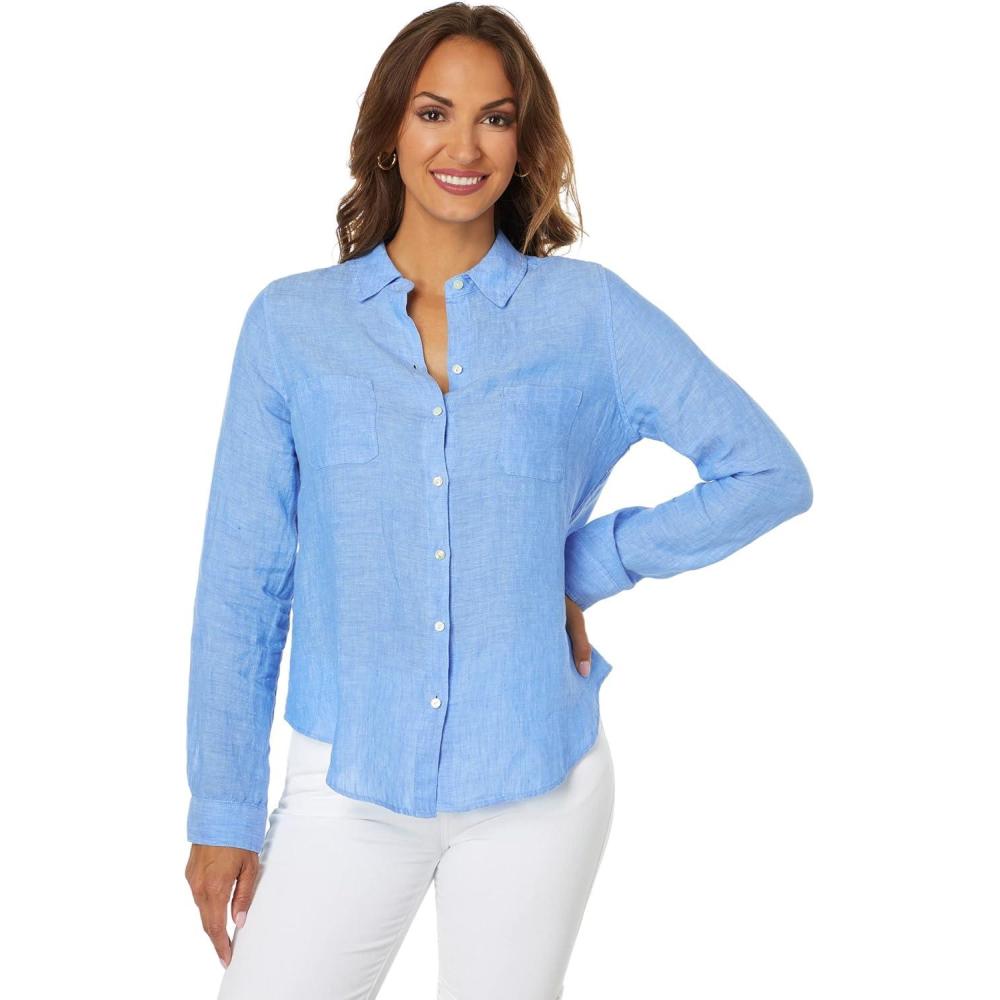 image:imageLilly Pulitzer Womens Sea View ButtonDownBeckon Blue