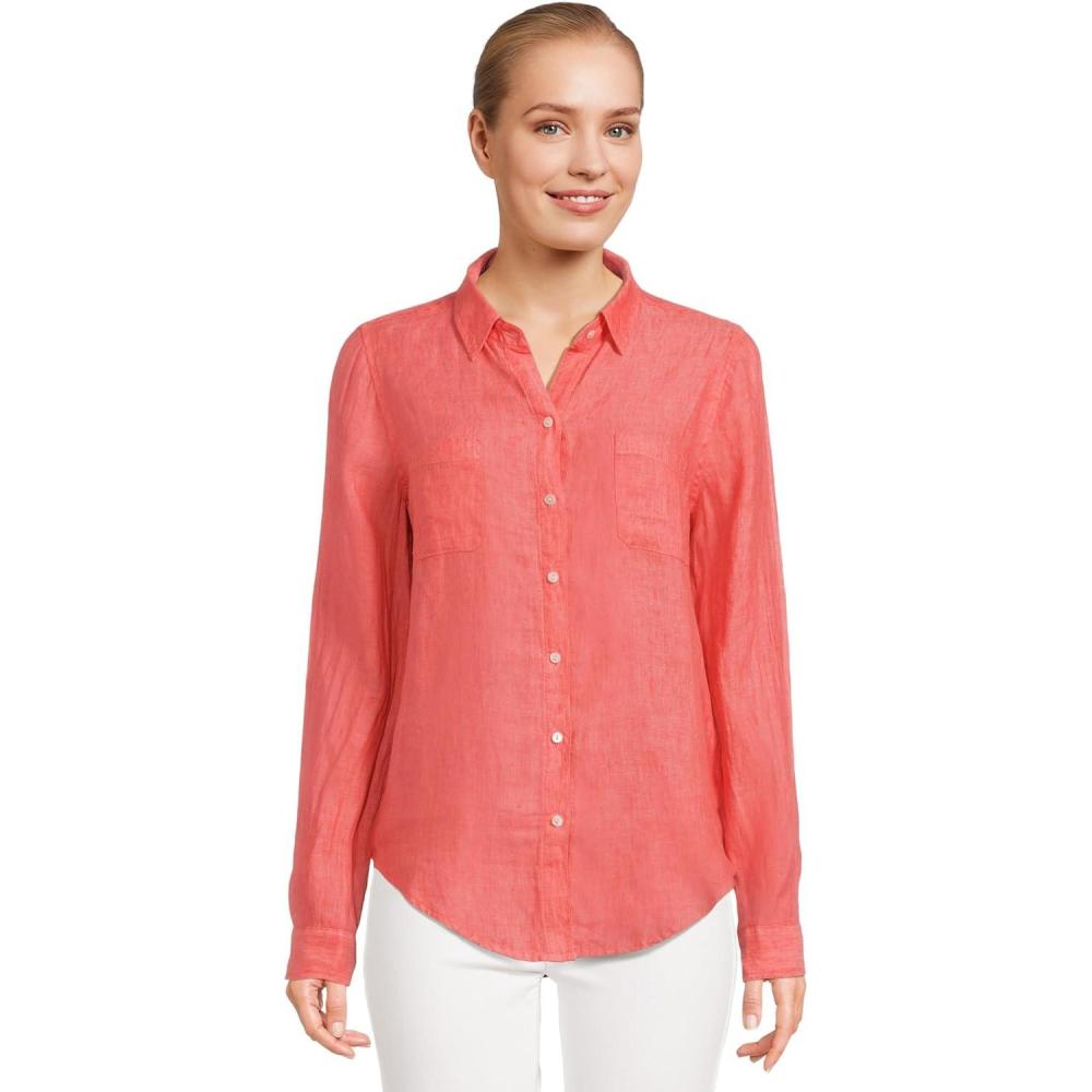 image:imageLilly Pulitzer Womens Sea View ButtonDownCane Coral X Sorbet Pink