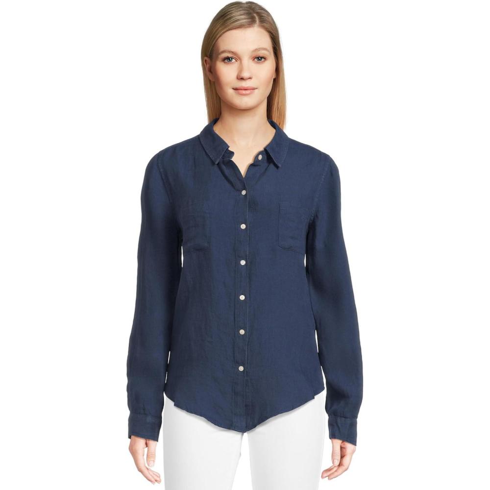 image:imageLilly Pulitzer Womens Sea View ButtonDownLow Tide Navy X Low Tide Navy