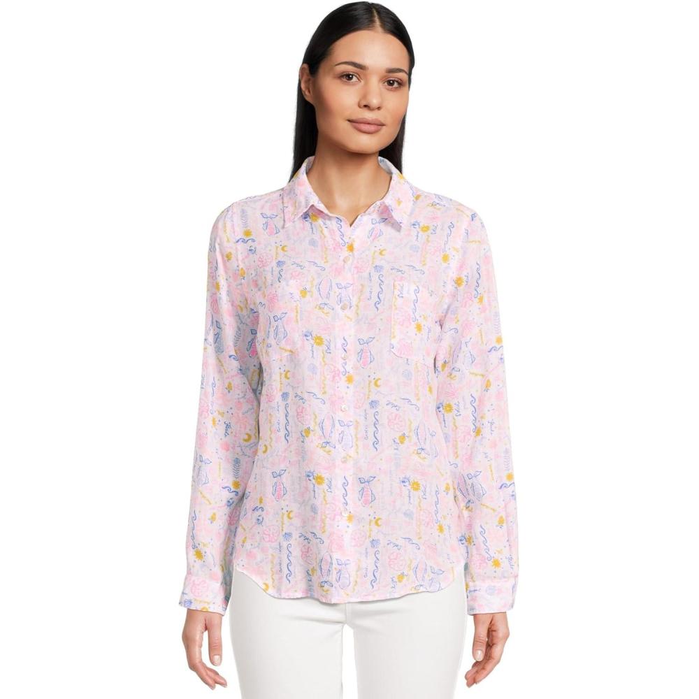 image:imageLilly Pulitzer Womens Sea View ButtonDownMulti Summer Serenade