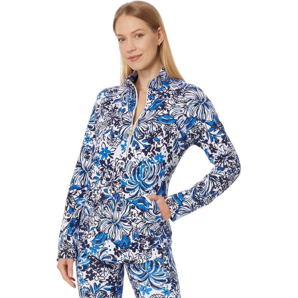 image:imageLilly Pulitzer Womens UPF 50 Skipper PopoverLow Tide Navy Pandarama