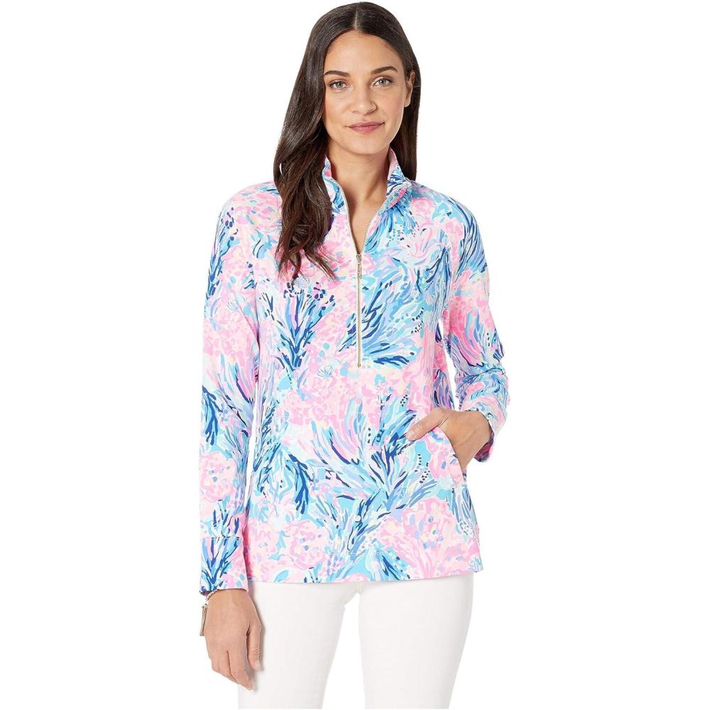 image:imageLilly Pulitzer Womens UPF 50 Skipper PopoverPeriwinkle Purple Fan Sea Pants