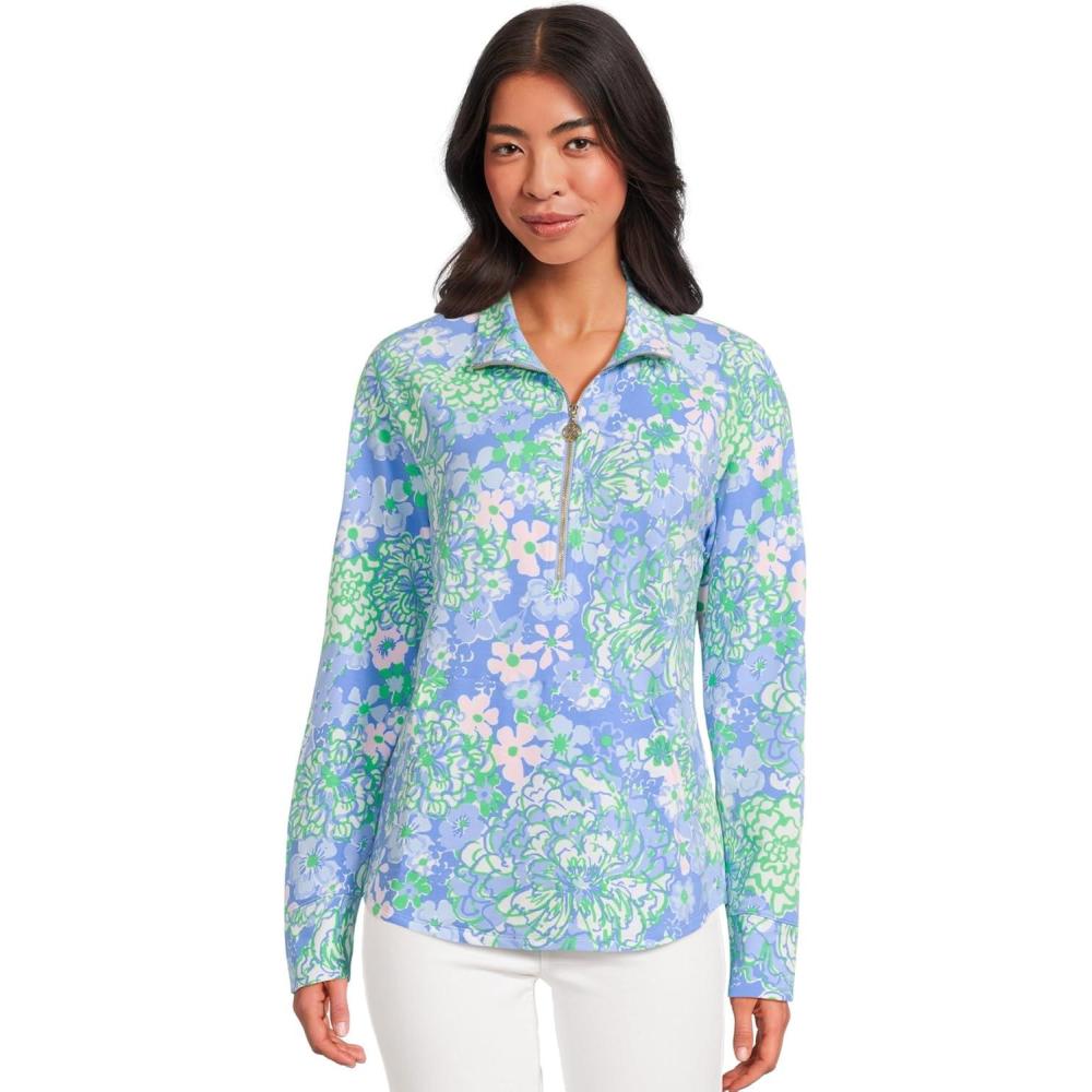 image:imageLilly Pulitzer Womens UPF 50 Skipper PopoverSunwashed Blue Plumes in Bloom