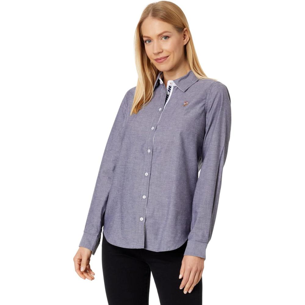 image:imageMULTI TONAL SMALL LOGO OXFORD SHIRTEvening Blue