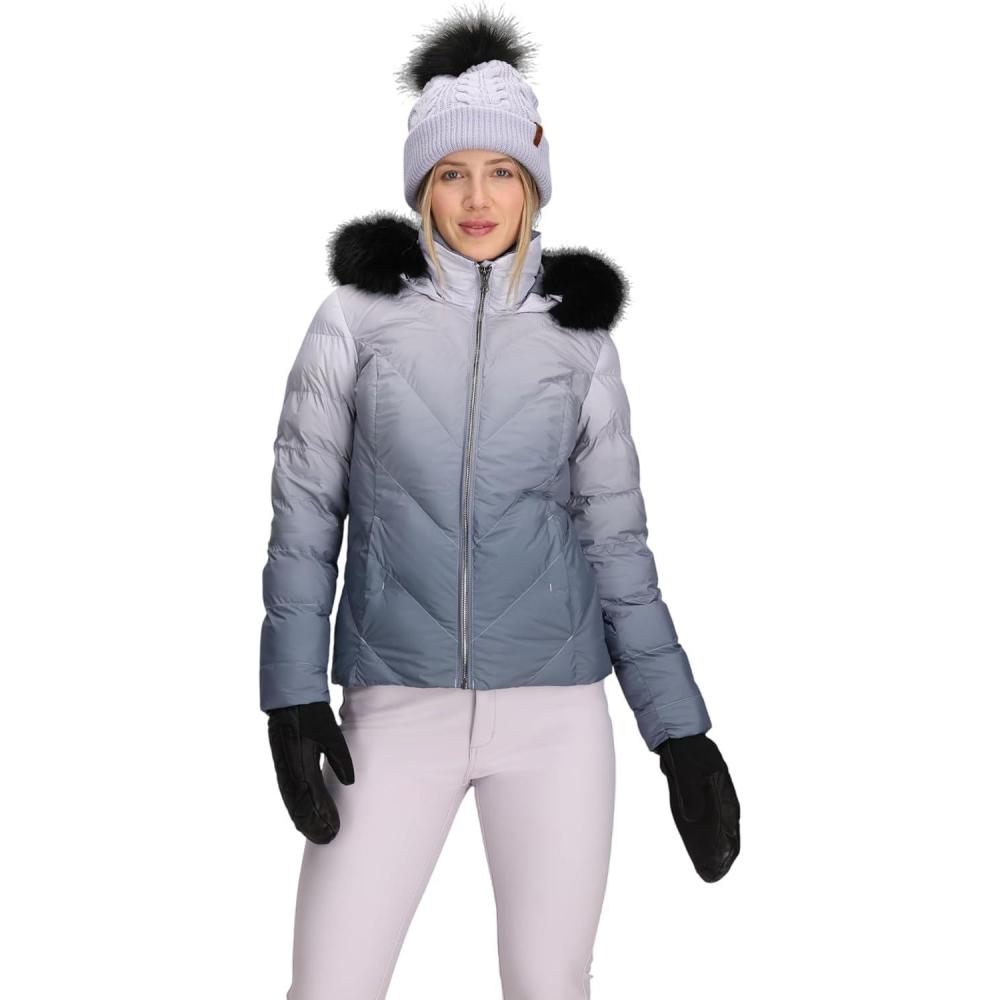 image:imageObermeyer womens Bombshell Luxe JacketGrey Pink Moonlight