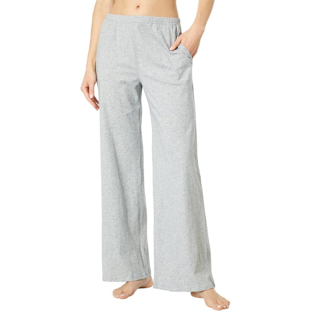 image:imageSkin Christine Organic Cotton Pants with Pockets Wide Leg Silhouette Elastic Waistband Comfortable Fit Heather Grey 3 LG One Size
