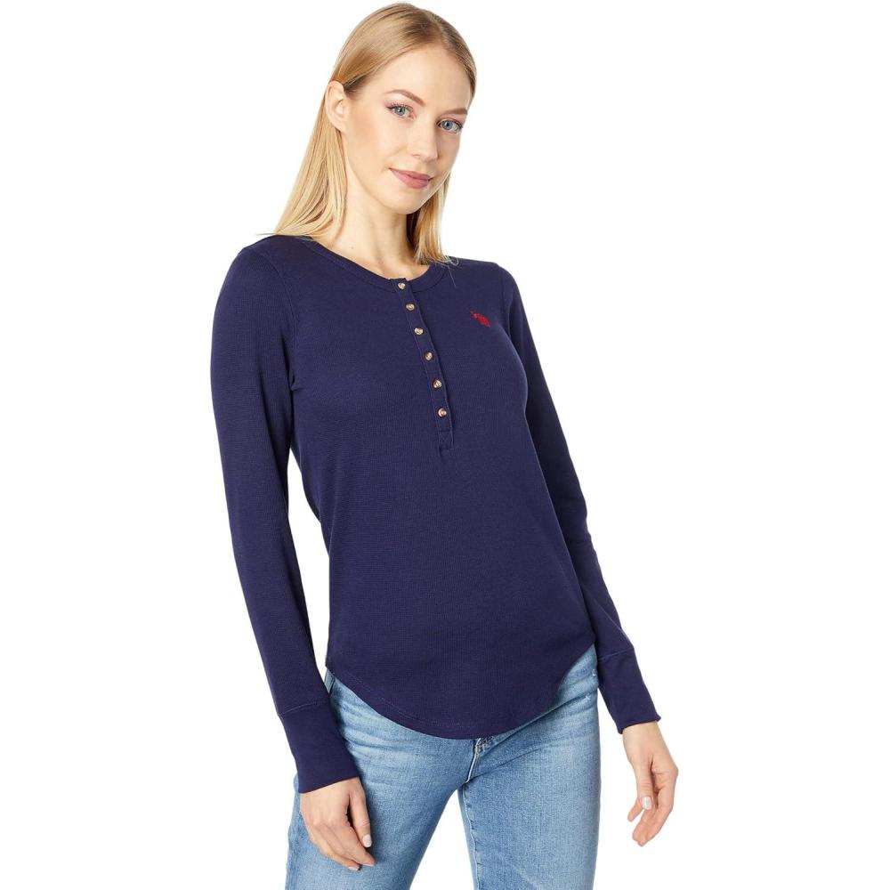 image:imageThermal Long Sleeve Button Crew by US Polo AssnEvening Blue