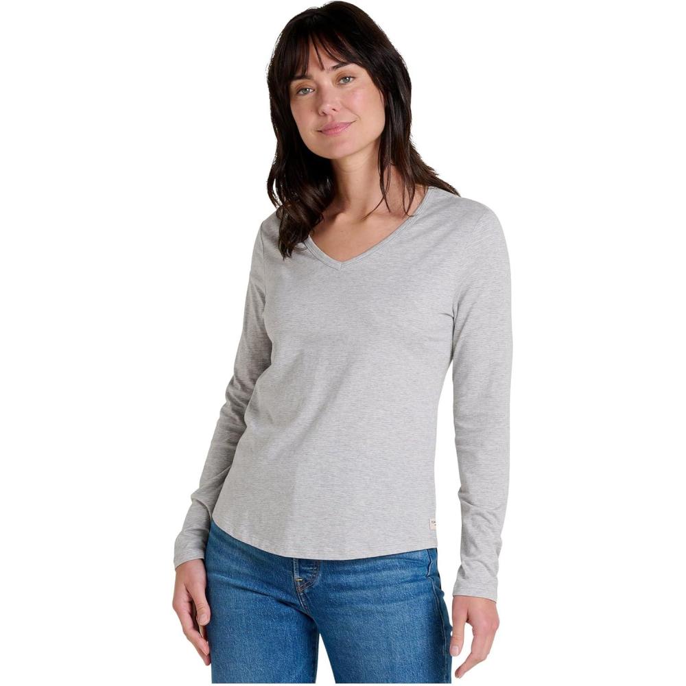 image:imageToadampCo Womens Marley II Long Sleeve TeeLight Heather Grey