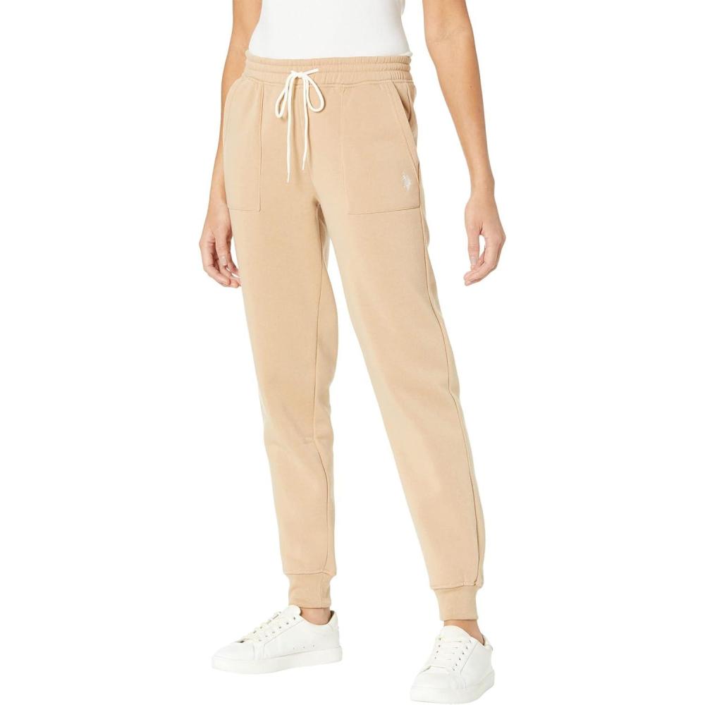 image:imageUS POLO ASSN Active Fleece PantsLight Mocha