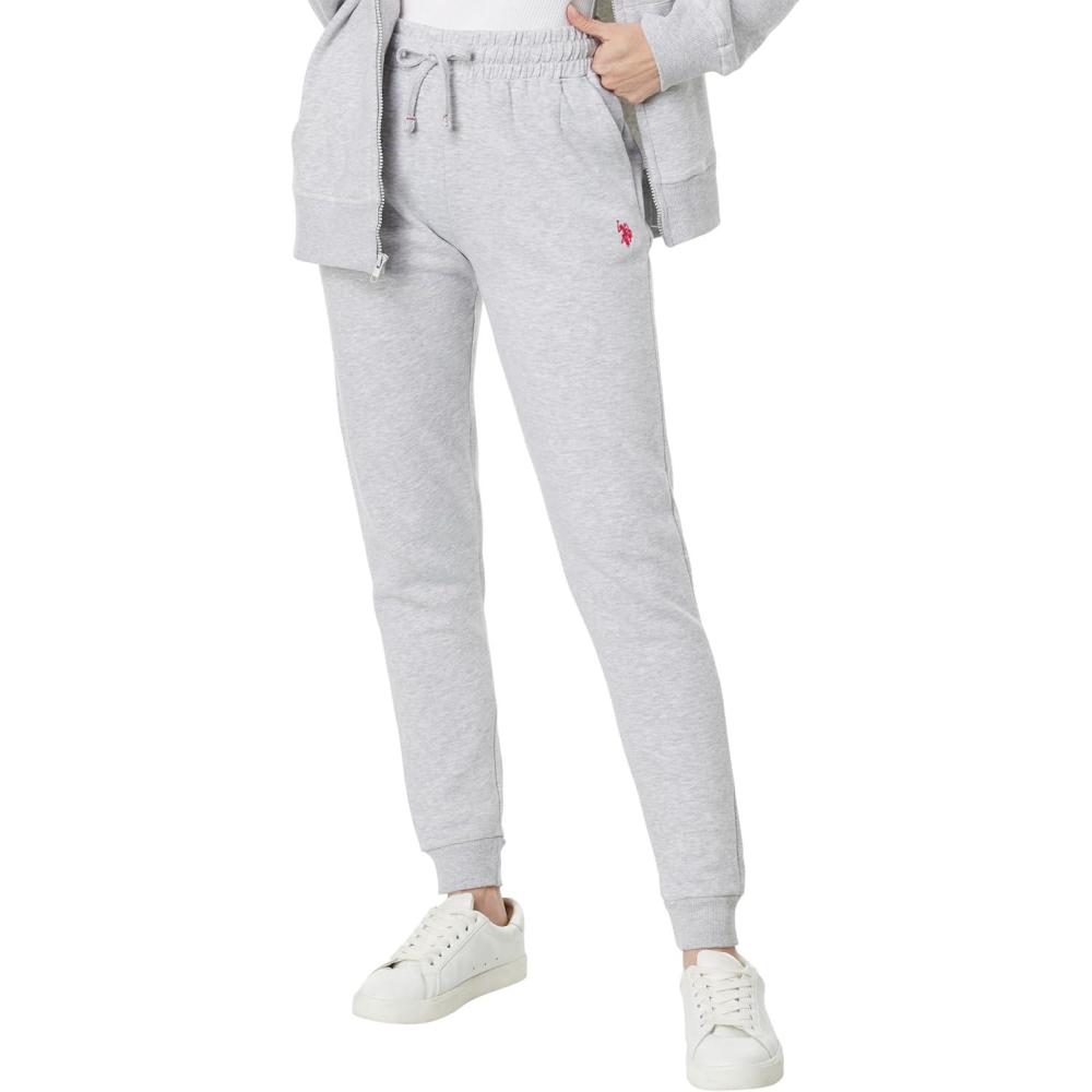 image:imageUS POLO ASSN HighWaist Joggers wPony SweatpantsLight Grey Heather