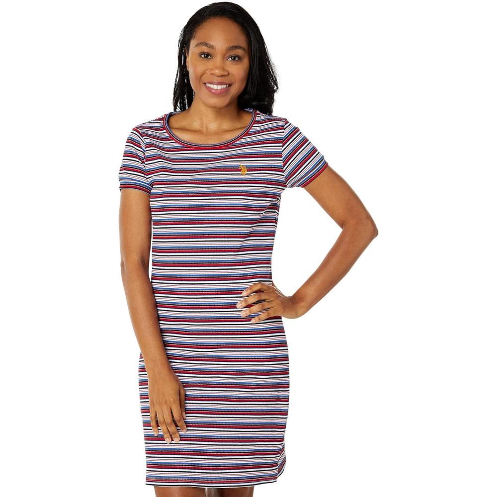 image:imageUS POLO ASSN USPA Rib Stripe Dress Lapis Blue SMLapis Blue