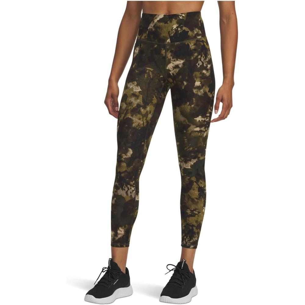 image:imageUnder Armour Womens Motion Print Ankle LeggingsField KhakiExpedition GreenBlack