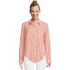 Papaya X Conch Shell Pink Ltwt Oxford Shirting Stripe