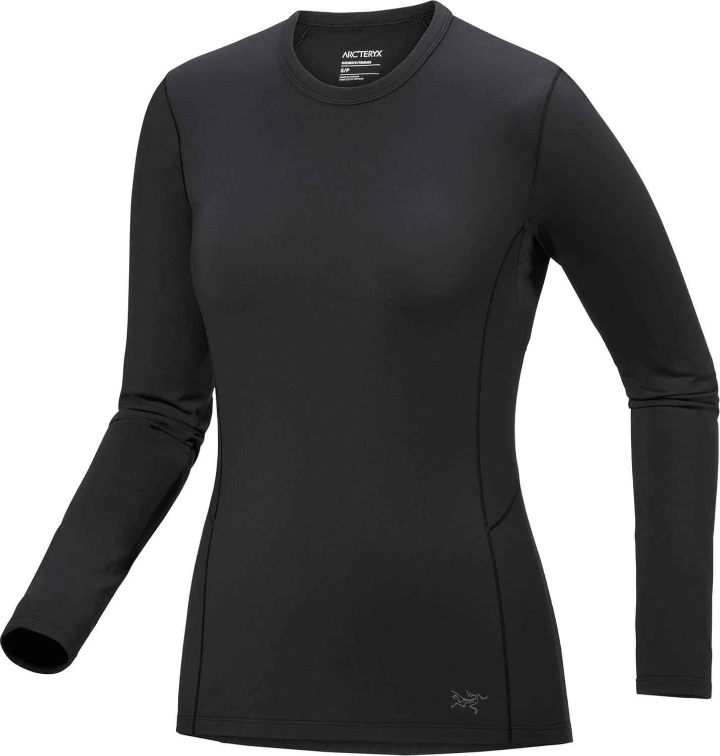image:imageArcteryx Rho Crew Neck LS Womens Lightweight Microfleece Thermal Base Layer for Women Moisture Wicking Tops for HikingBlack