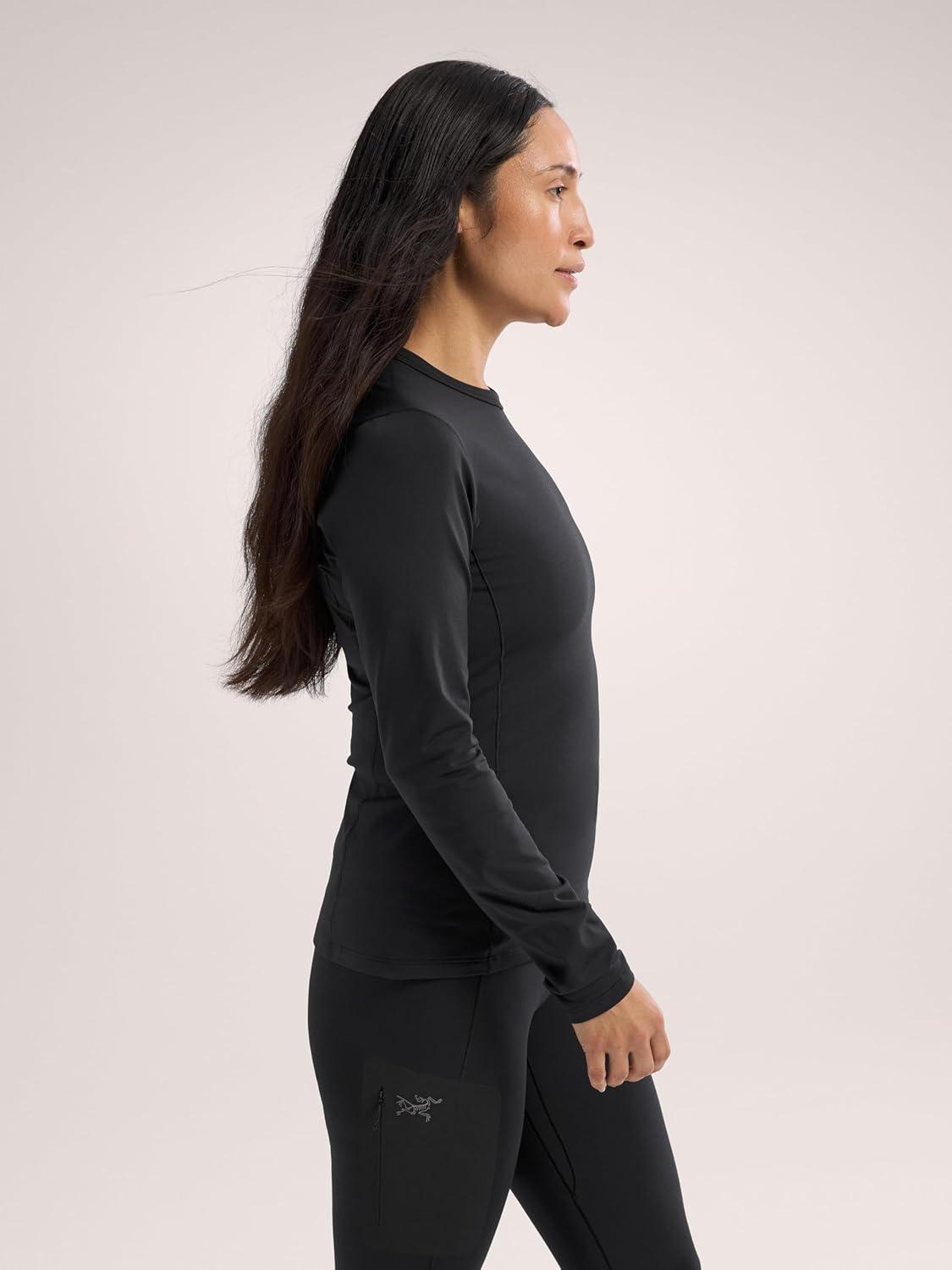 image:imageArcteryx Rho Crew Neck LS Womens Lightweight Microfleece Thermal Base Layer for Women Moisture Wicking Tops for HikingBlack