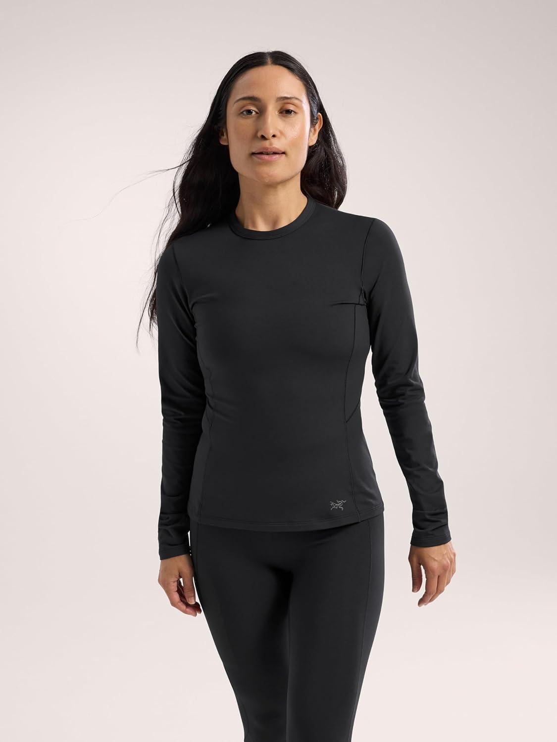 image:imageArcteryx Rho Crew Neck LS Womens Lightweight Microfleece Thermal Base Layer for Women Moisture Wicking Tops for HikingBlack