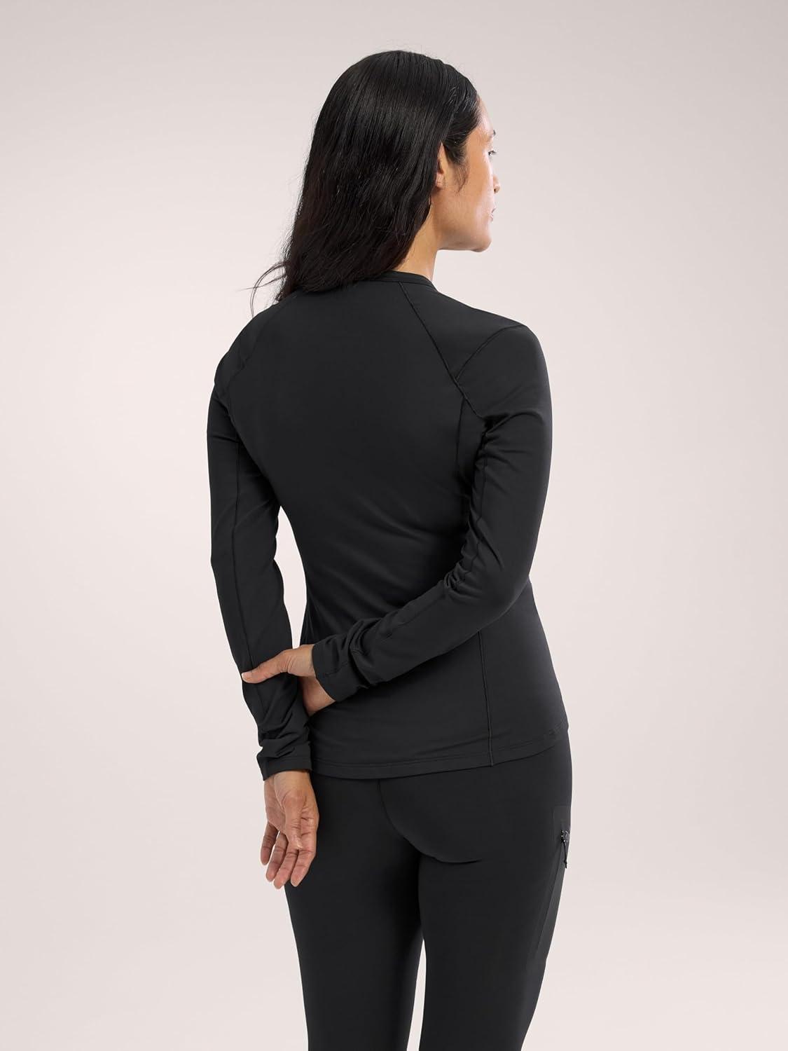 image:imageArcteryx Rho Crew Neck LS Womens Lightweight Microfleece Thermal Base Layer for Women Moisture Wicking Tops for HikingBlack