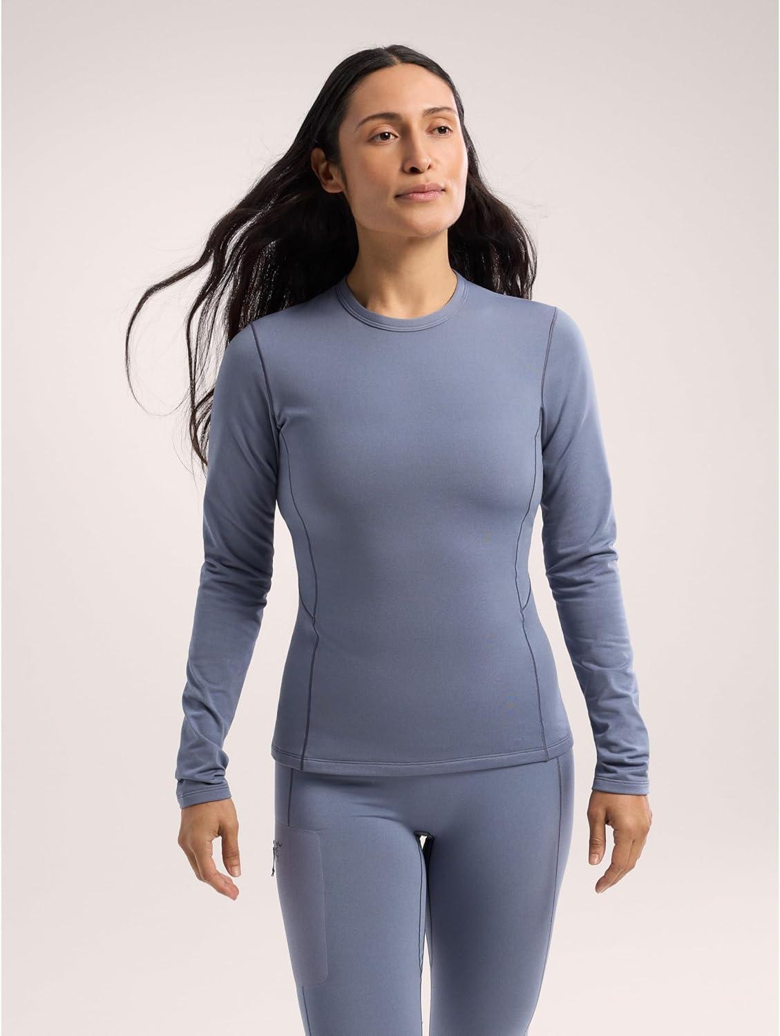 image:imageArcteryx Rho Crew Neck LS Womens Lightweight Microfleece Thermal Base Layer for Women Moisture Wicking Tops for HikingStratus