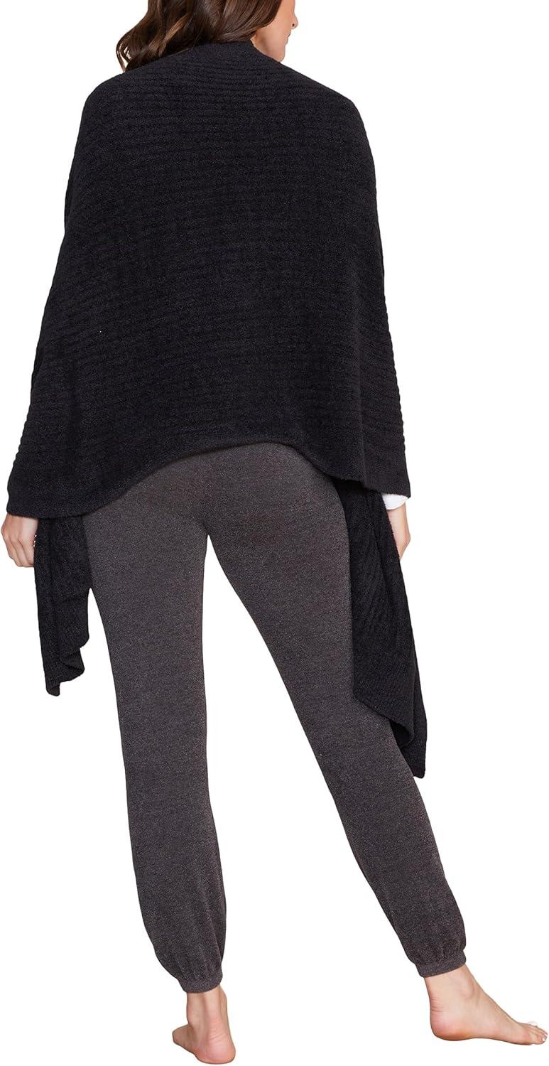 image:imageBarefoot Dreams CozyChic Lite Heathered Travel ShawlBlack