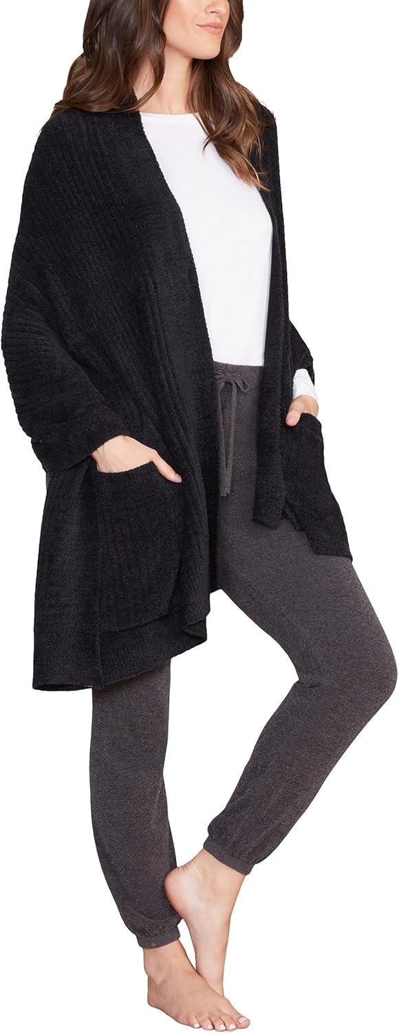 image:imageBarefoot Dreams CozyChic Lite Heathered Travel ShawlBlack