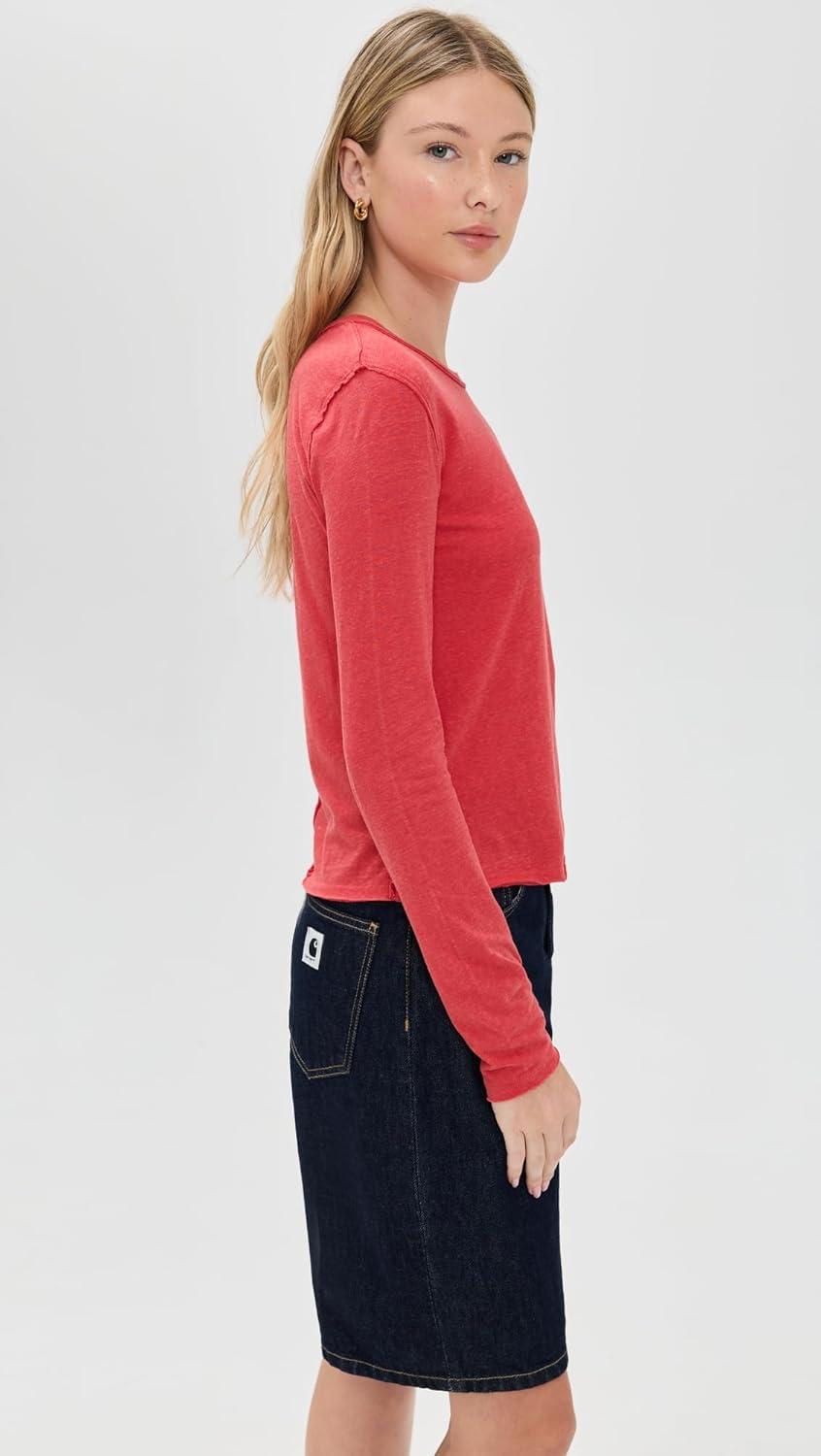 image:imageFree People Womens Nova Long Sleeve TeeRococco Red