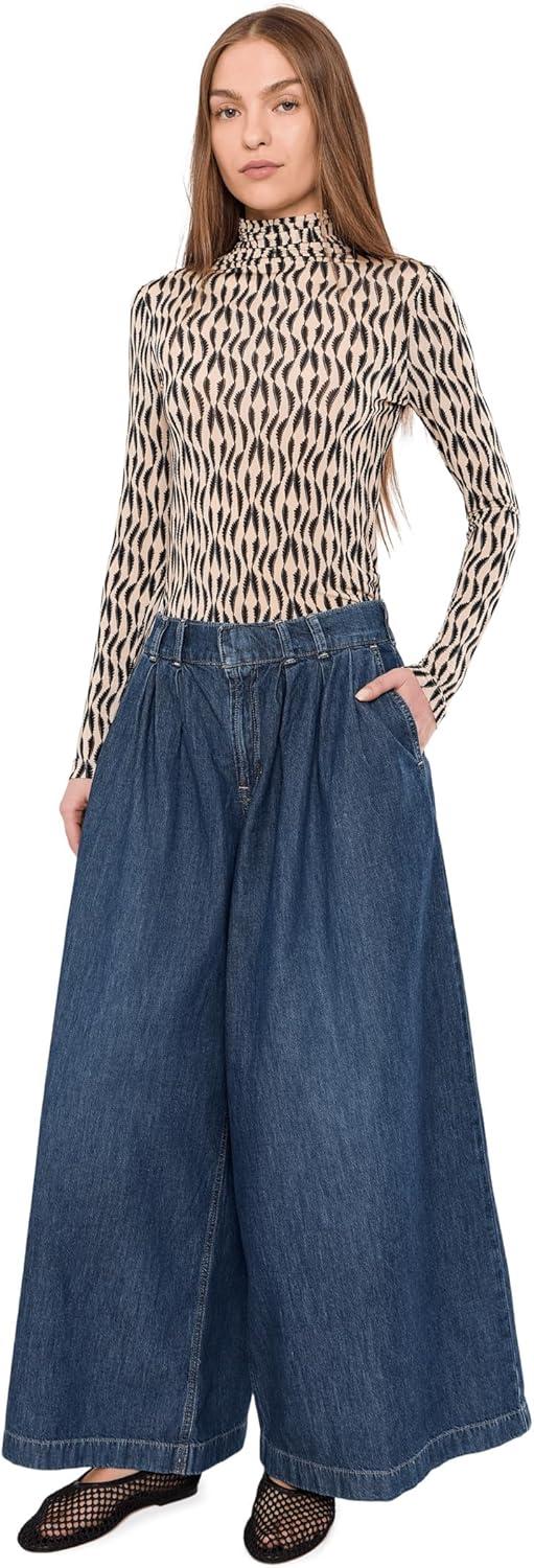 image:imageFree People Womens We The Free Scout WideLeg JeansDeep Indigo