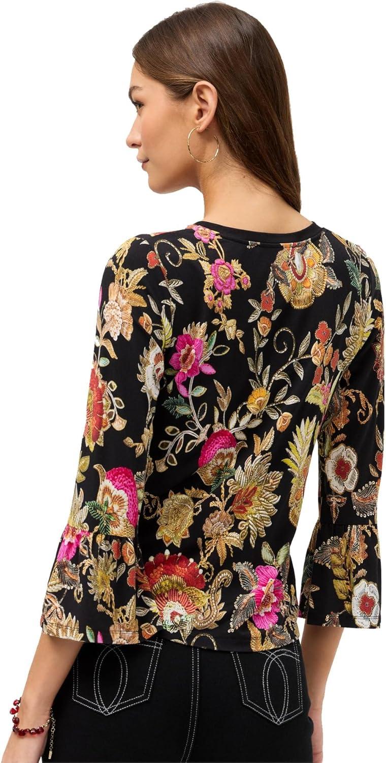 image:imageJohnny was Womens The Janie Favorite VNeck Flute Sleeve Tee LowriLowriBlack