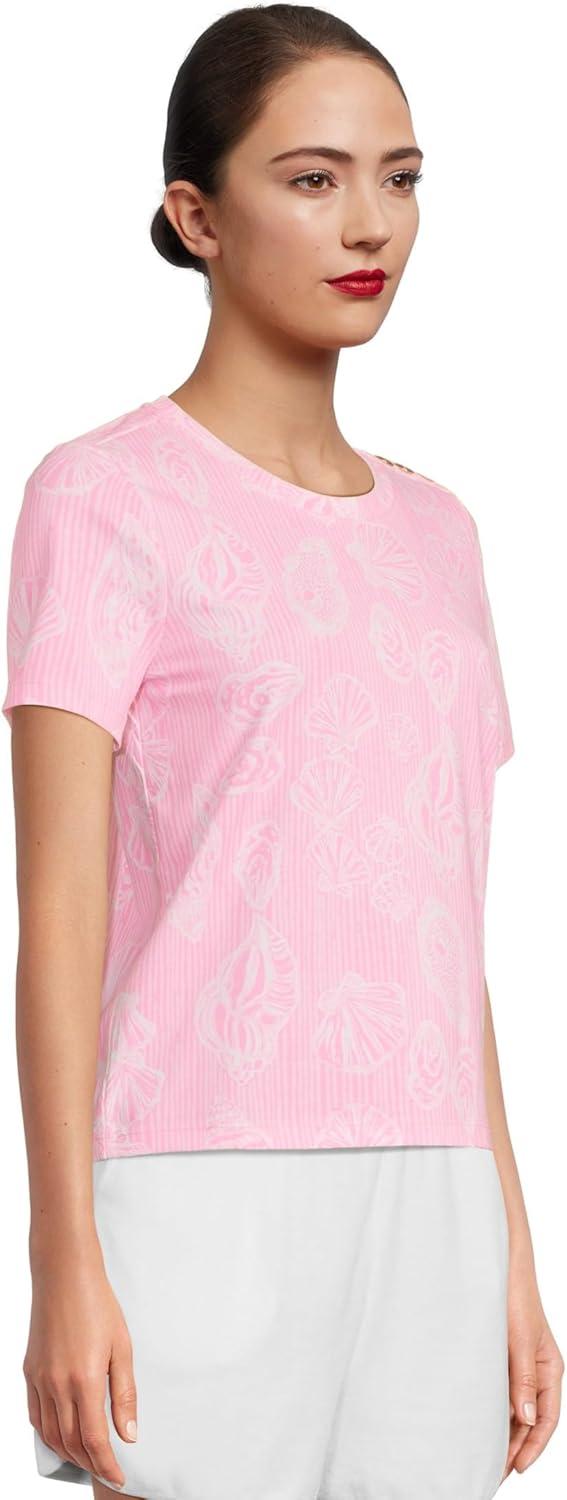 image:imageLilly Pulitzer Womens Barreto Knit TopRousseau Pink Cool as Shell