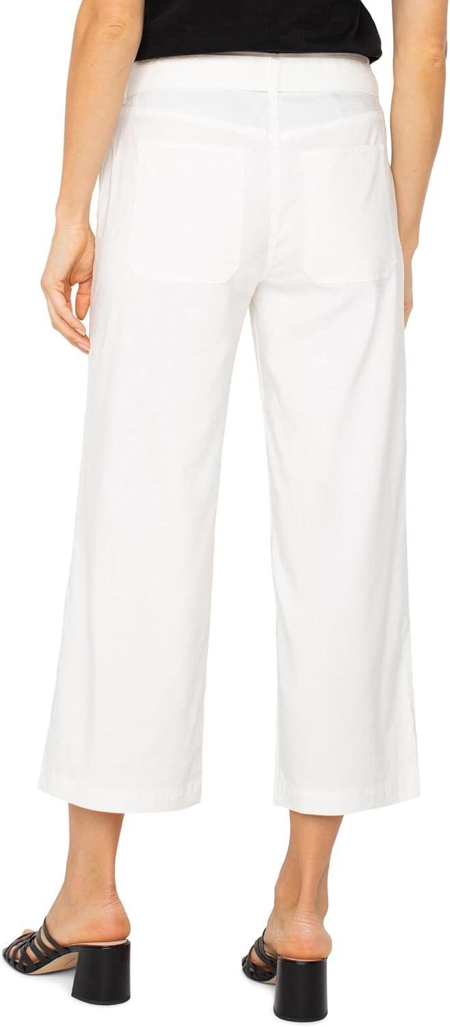 image:imageLiverpool Los Angeles Womens Belted Wide Leg CropWhite
