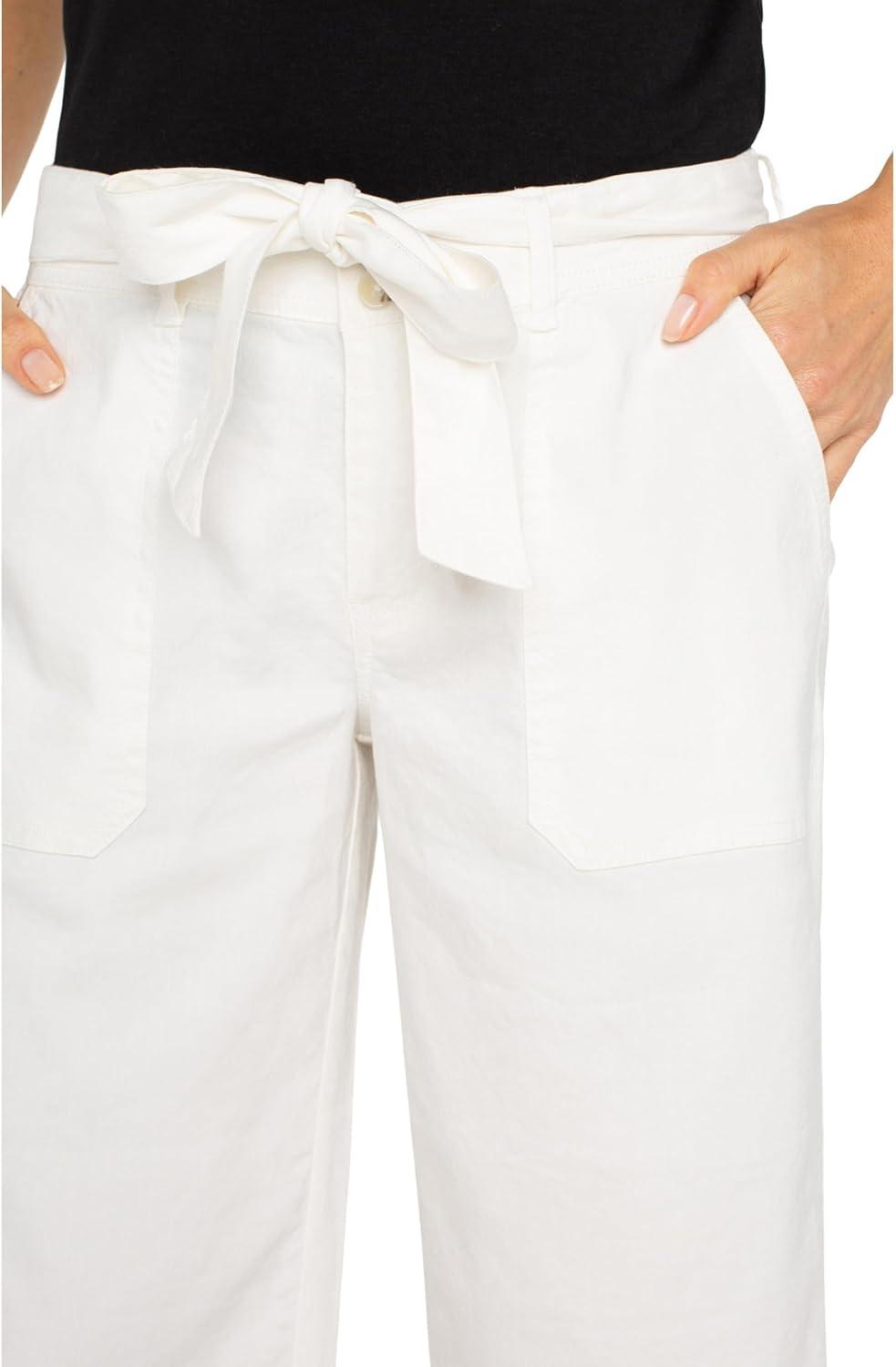 image:imageLiverpool Los Angeles Womens Belted Wide Leg CropWhite