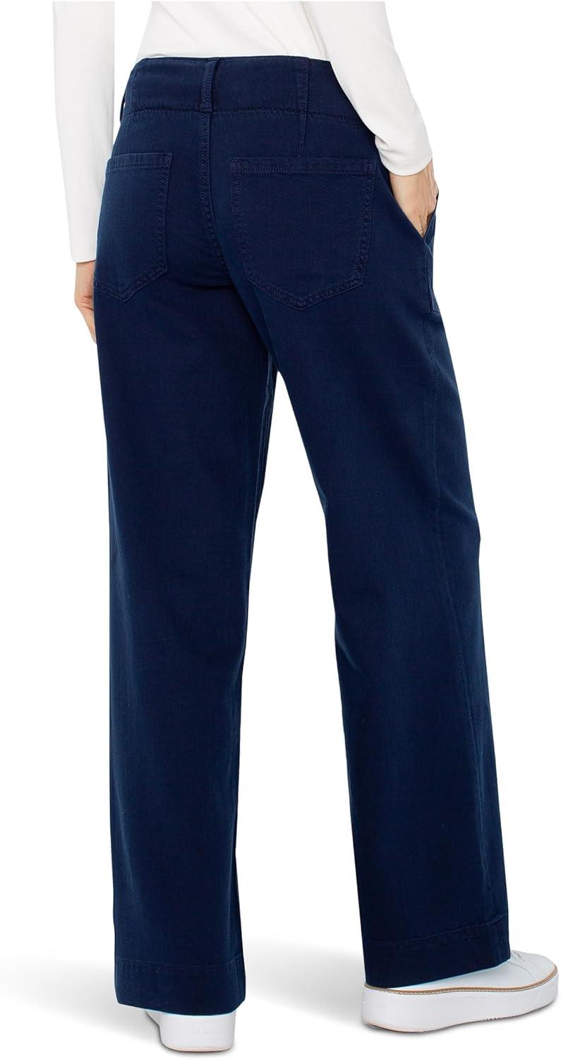 image:imageLiverpool Womens Utility Patch Pocket Wide Leg MidRise PantsNavy Dusk