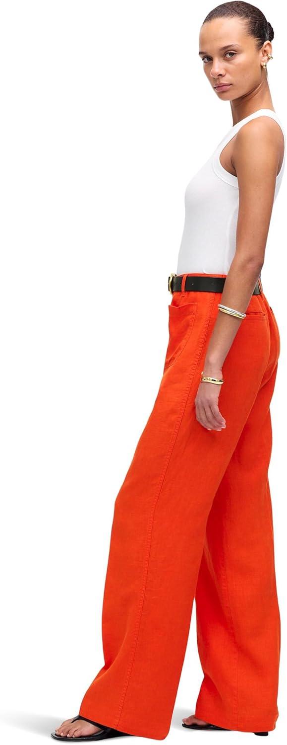 image:imageMadewell Womens Patch Pocket Flare 100 LinenBright Flame