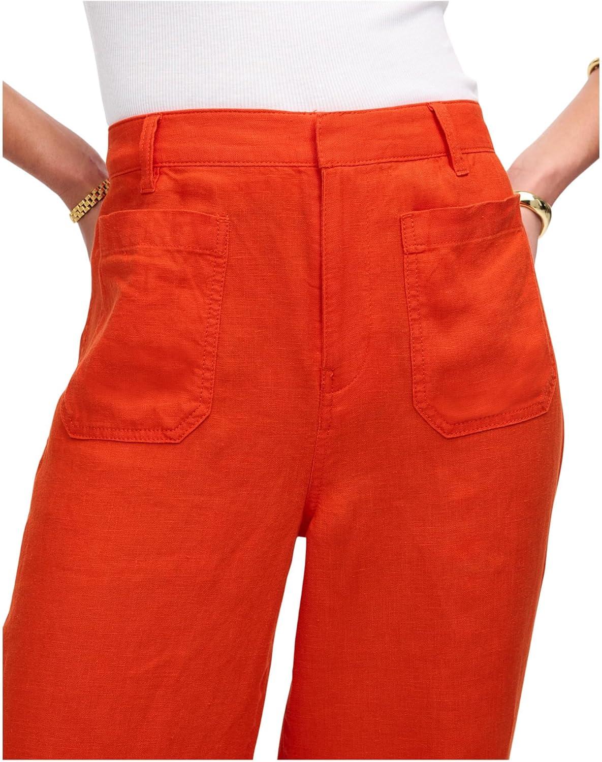 image:imageMadewell Womens Patch Pocket Flare 100 LinenBright Flame