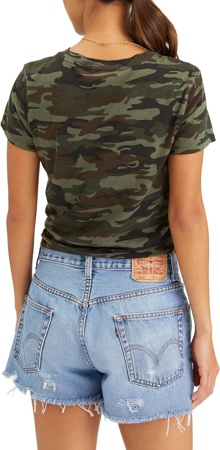 image:imageSanctuary Highstreet Tee for Women CottonRayon Blend Construction Crew Neckline Vertical SeamOrganic Camo