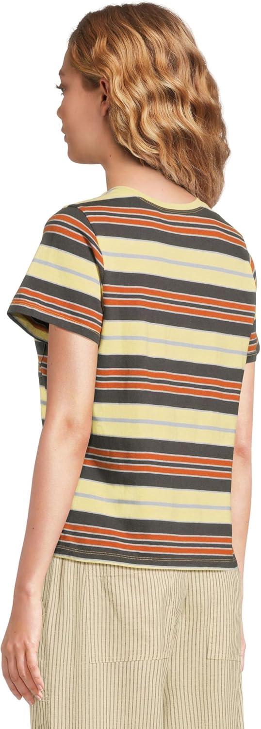 image:imageToadampCo Womens Grom V Neck Short Sleeve ShirtStraw Stripe